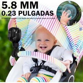 LISAPRO Ventilador Portátil, 3 Velocidades, Ventilador de Escritorio Personal, Ventilador de Cochecito Portátil, Ventilador de Mano con Carga USB para Exteriores, Oficina, Viajes(Negro)