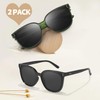 LVIOE 2 Pack Oversized Polarized Sunglasses for Women Trendy Large