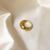 Me&Hz 18K Gold Plated Dome Ring Statement Rings for Women
