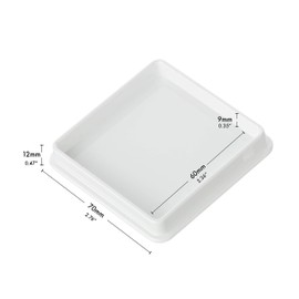 haggiy Piano Coasters, Furniture Coasters, Premium (Extremely Stable), White, 60 x 60 mm (Pack of 4)