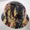 Pyramex full brim hard hat custom hydro dipped IN BATTLE