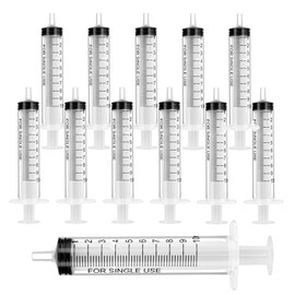 12 Pack Syringe 10ml Colostrum Syringes Plastic Syringe Tools with Cover Individually Packaged with Sealing Cap Individually Packaged Syringes Lab Syringes with Measurement for Scientific Labs