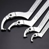 Adjustable Hook Wrench, Pin Wrench, C-Shape Spanner, Hand Tool, for