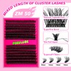 PURELEOR DIY Eyelash Extension Kit Cluster Lashes D Curl 10-16mm