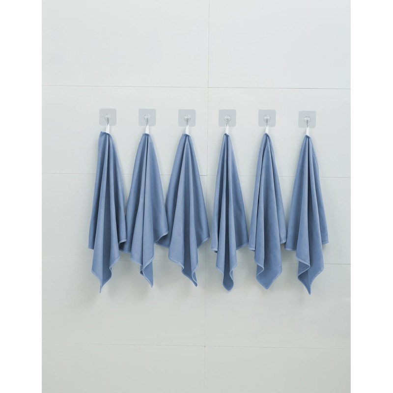Puomue 6 Pack Microfiber Glass Cleaning Cloth, 16 Inch X