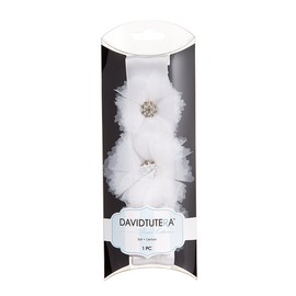 Darice David Tutera, White Satin Sash with Flower Embellishments Wedding Dress Belt