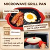 AHJ Microwave Grill Pan with Lid, Microwave Cooker Multi-Use for