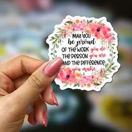 FALIMITLESS May You Be Proud of The Work You Do Stickers 3Pcs Motivational Inspirational Quote Stickers Vinyl Waterproof Decals for Notebook, Tumbler, Laptop and Water Bottle