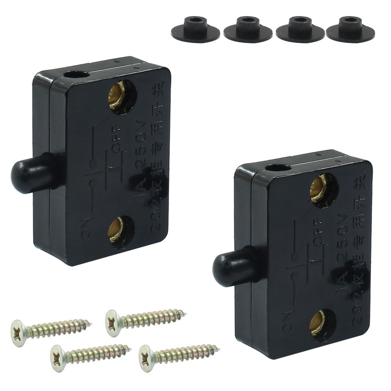 Hordion 2Pcs Cabinet Door Switch, Closet Light Wardrobe Touch Switches
