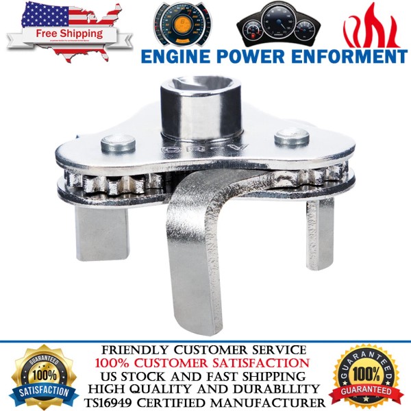 Precision Auto Labs Adjustable Oil Filter Wrench Auto Universal 3