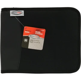 RoadPro 3-Ring Zippered Binder for Loose-Leaf Log Sheets, Black, LB-001BK, 10.5" x 8.5"