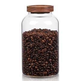 WHJY 95oz Glass Jars with Airtight Lids Transparent Clear Kitchen Canister for Pantry Organization Large Food Storage Containers for Coffee Flour Sugar Pasta