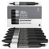 Winsor & Newton, Promarker, Neutral Colours, Set of 6, Alcohol