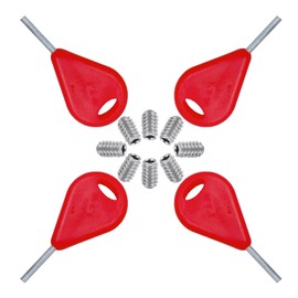 57lilina 4pcs Surf Fin Key & Screws for Surfboard Sup Kayak Longboard Surfing Paddleboard Surf Paddle Board, Fins Replacement Install Remove Tool Accessories Red