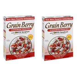 Grain.Berry Cereal - Cinnamon Frosted Wheat Cereal with ONYX Sorghum - 16 Oz Box - Pack of 2