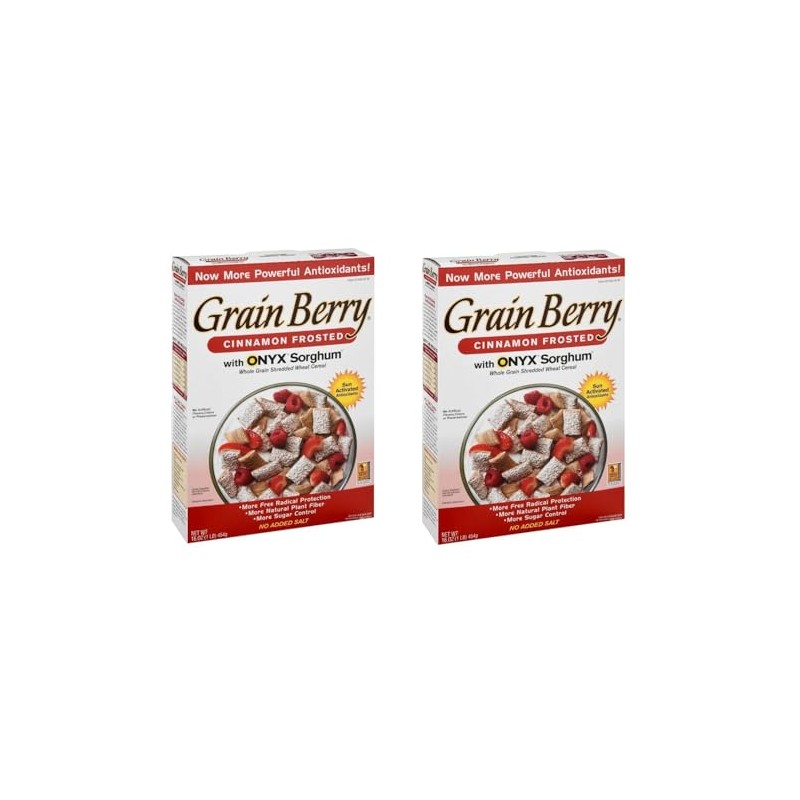 Grain.Berry Cereal - Cinnamon Frosted Wheat Cereal with ONYX Sorghum