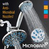 Antimicrobial/Anti-Clog High-Pressure 30-setting Rainfall Shower Combo by AquaDance with Microban