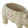 Deco 79 Magnesium Oxide Pig Indoor Outdoor Planter Small Planter