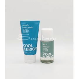 Victoria's Secret Pink Cool & Bright Travel Size Body Mist & Lotion Set of 2