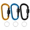 Ram® 3 Pack Locking Carabiner Aluminium Alloy D Ring Carabiners