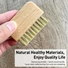 Natural Beech Wood Nail Brush Non-Slip Hand and Toenail Cleaning