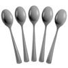 Disposable Silver Plastic Spoons 100 Pcs - Heavy Duty Silver