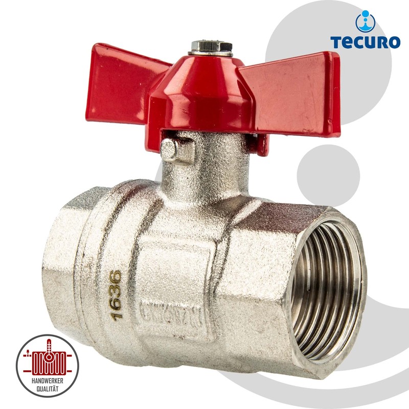 'Tecuro Brass Ball Valve – Size 1 Inch – DN