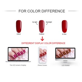 Nee Jolie 6 Colors Gel Nail Polish Kit Soak Off UV LED Nail Gel Nail Polish Set Gel Nails Gift Set for Home and Nail Art Salon