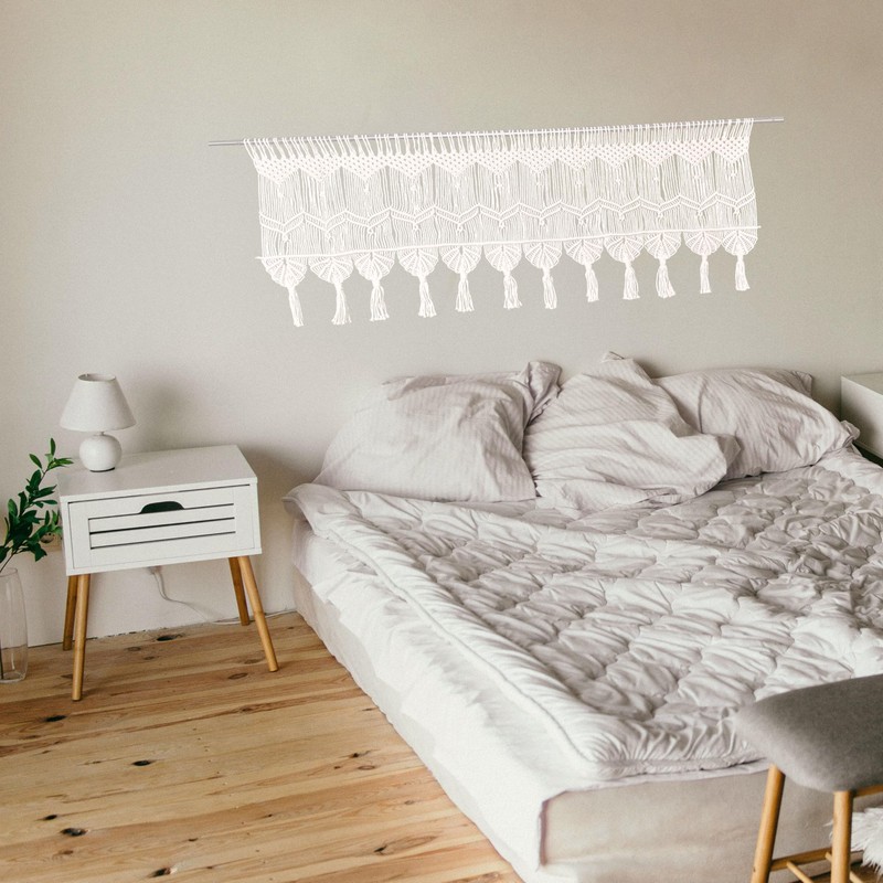 kiido Boho Valance Macrame Curtains for Windows Macrame Valance for