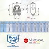 Pack of 2 rust-proof wire rope clamps, 10 mm, stainless