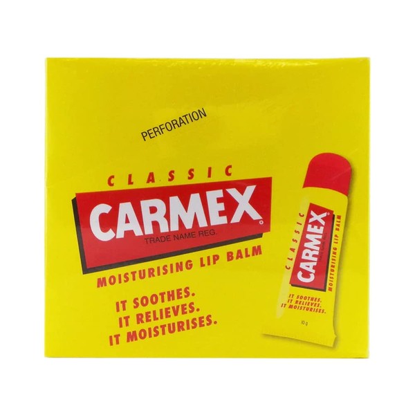 Carmex Lip Balm Original Tube, 0.35 Ounces each (Value Pack of 12)