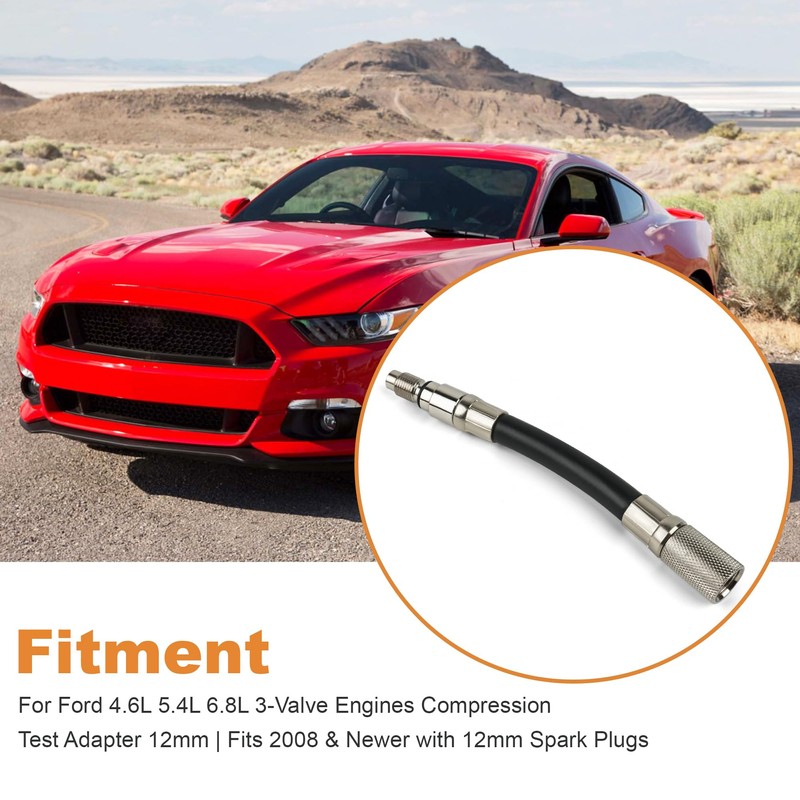 Compression Tester 12mm Adapter Compatible with 2008 and Newer Ford