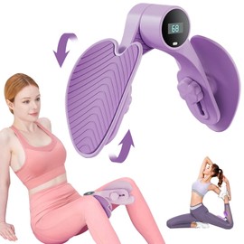 MeYuxg Pelvic Floor Trainer Women's Thigh Trainer - Pelvic Floor Trainer for Women with Counter, Adjustable Resistance, Sports Equipment for Hips, Legs, Arms (Purple)