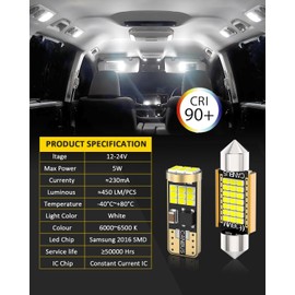 BMT xms LED Interior Light Kit Replacement for Mazda 6 GH GJ GL 2014-2023, 6000K Bright White Car Interior Bulb, 14 Pieces