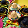 JOYIN 6 PCS Cinco De Mayo Fiesta Fabric and Straw