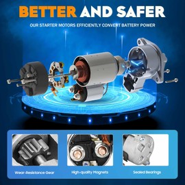 Starter Compatible with Acura EL Honda Civic 1.7L 2001 2002 2003 2004 2005 01 02 03 04 05 410-52174 31200-PLR-A01 31200-PLR-A02 DJDE4 DSDEU