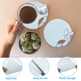 Moicstiy 12 Pcs 8 x 12 Inch Felt Sheets for Crafts, 1mm Thick White Felt Fabric for Crafts, Felt Paper for Sewing Craft