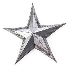 Factory Direct Craft Rustic Galvanized Metal Barn Star for Home Decor - Farmhouse Country Primitive Barn Star Wall Decor (Size: 12 inch x 12 inch)
