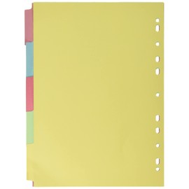 5 Part Card Subject Dividers A4