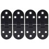 Simlug 4-Piece Black Zinc Alloy Brushed Industrial Elegant Face Mount