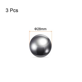 sourcing map 3pcs Precision Balls 28mm Diameter G10 Chrome Steel Ball for Bearings, Silver