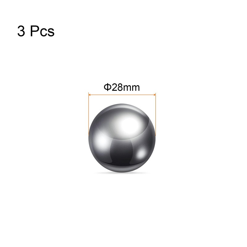 sourcing map 3pcs Precision Balls 28mm Diameter G10 Chrome Steel