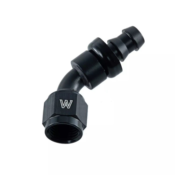 ALLOYWORKS 6 AN 45 Degree Push Lock Swivel Hose End
