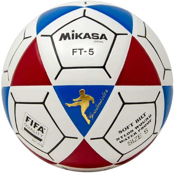 Mikasa FT5 Goal Master Soccer Ball, Blue/Red/White, Size 5