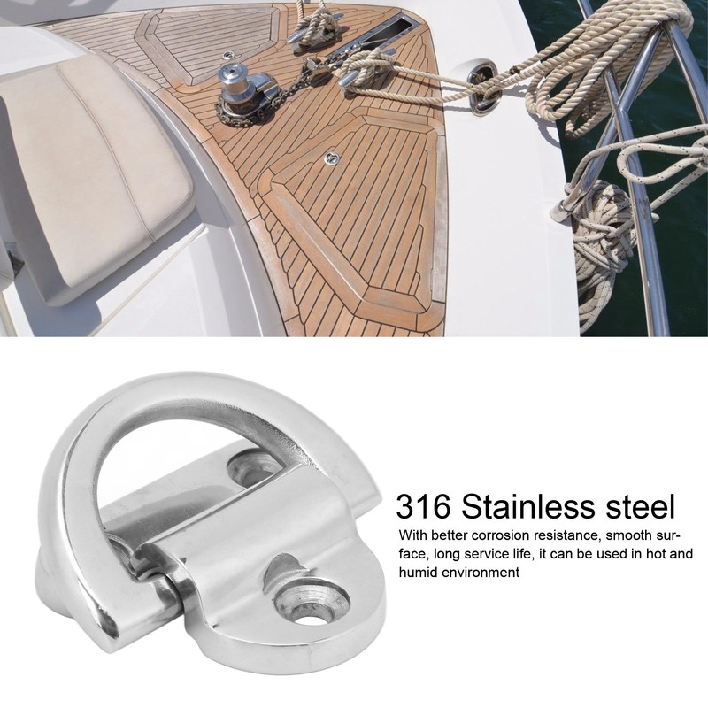 Marine Folding Pad Eye 316 Stainless Steel Marine Grade Accessory