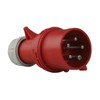PCE 40899L CEE Plug with Phase Inverter, 32A, Red, Loose