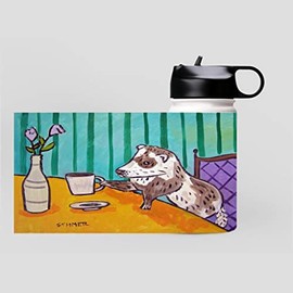 Ferret At The Coffee Shop Water Bottle Art Decor Pet Lover Gift