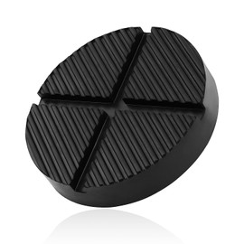 Lyeteung Universal Floor Jack Rubber Pad 125mm, Cross Groove Design Jack Pad Adapter, Pinch Weld Side Frame Rail Protector Puck/Pad 125mm