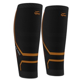 TYNOR Calf and Shin Support Air Pro, Black & Orange, Small, 1 Unit
