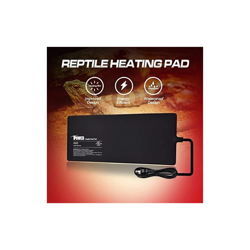 iPower 8 by 18-Inch 24W Reptile Heat Mat, LCD Digital
